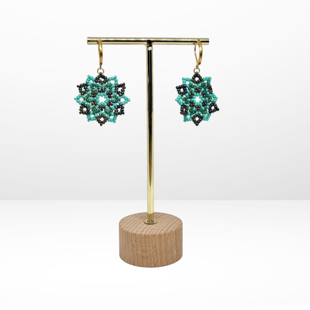 Aretes Tejidos en Miyuki - Silvia