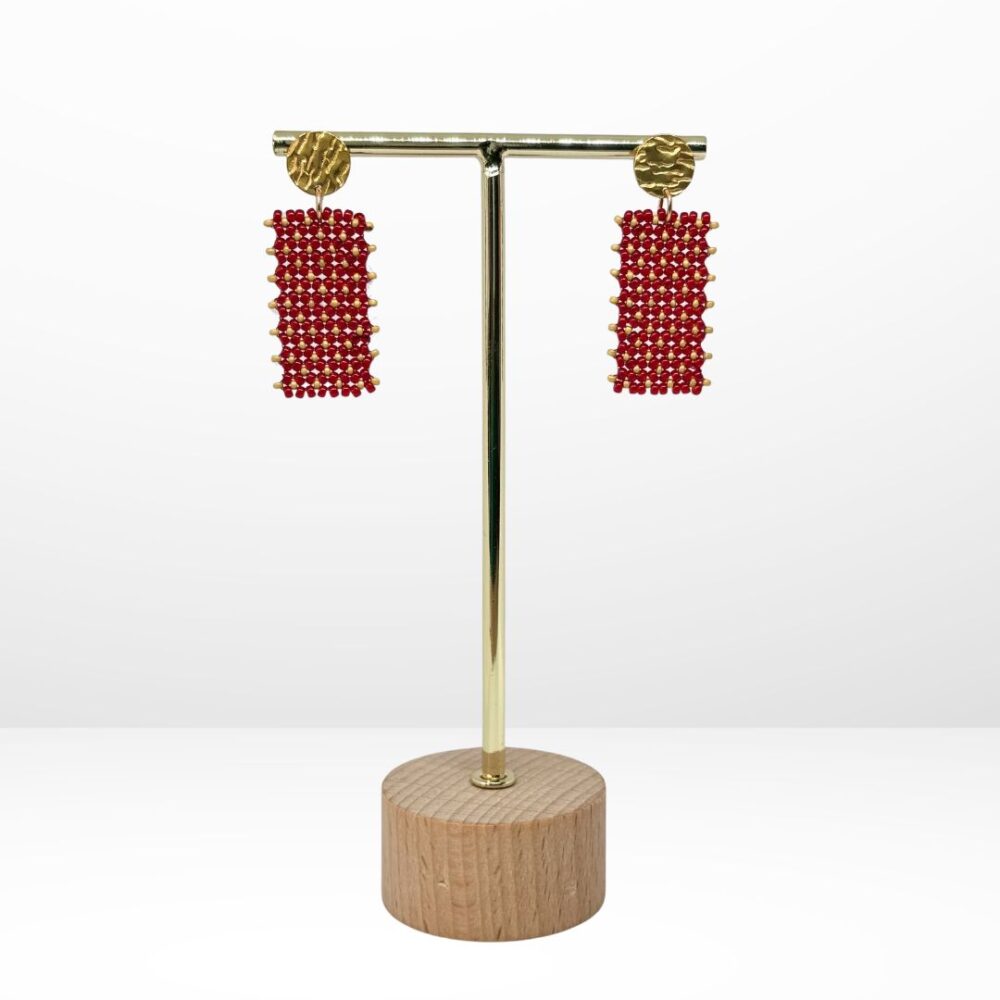 Aretes Tejidos en Miyuki - Redes de Amor