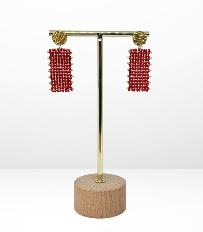 Aretes Tejidos en Miyuki - Redes de Amor