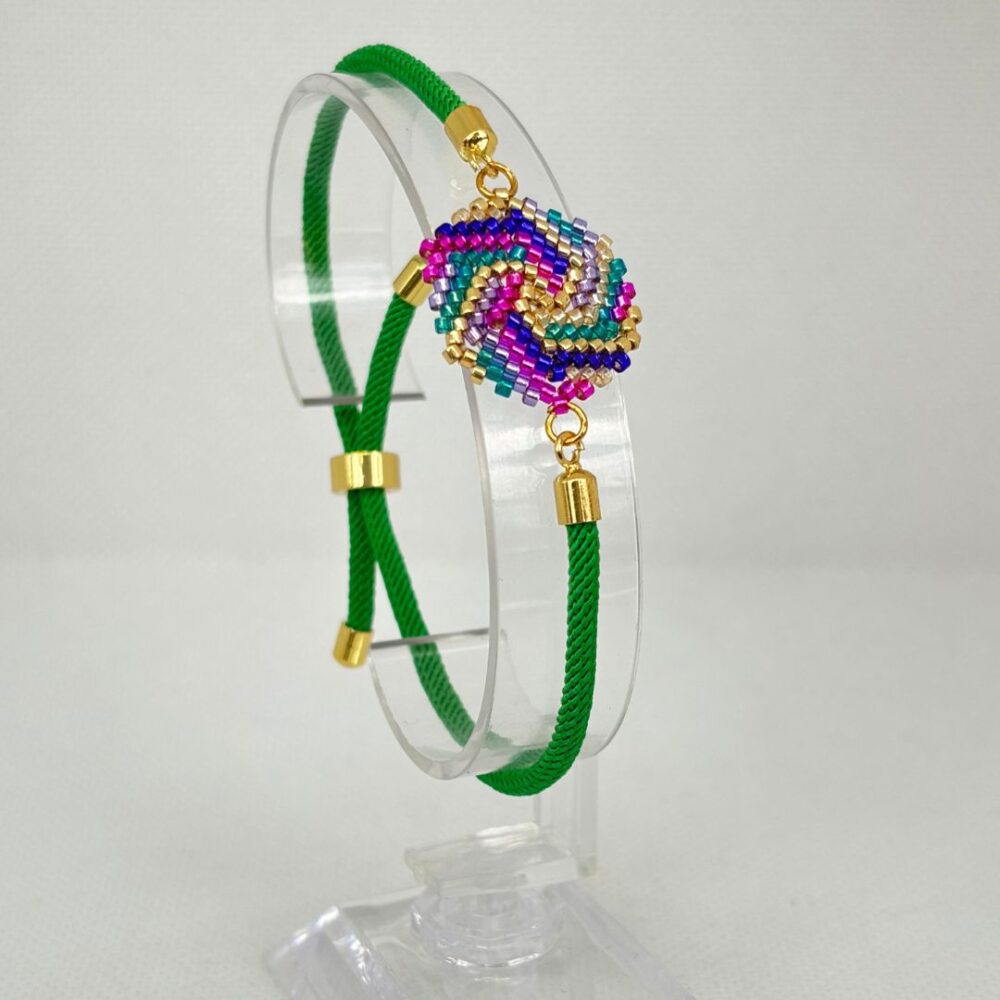 Pulsera Tejida en Miyuki - Rueda de color