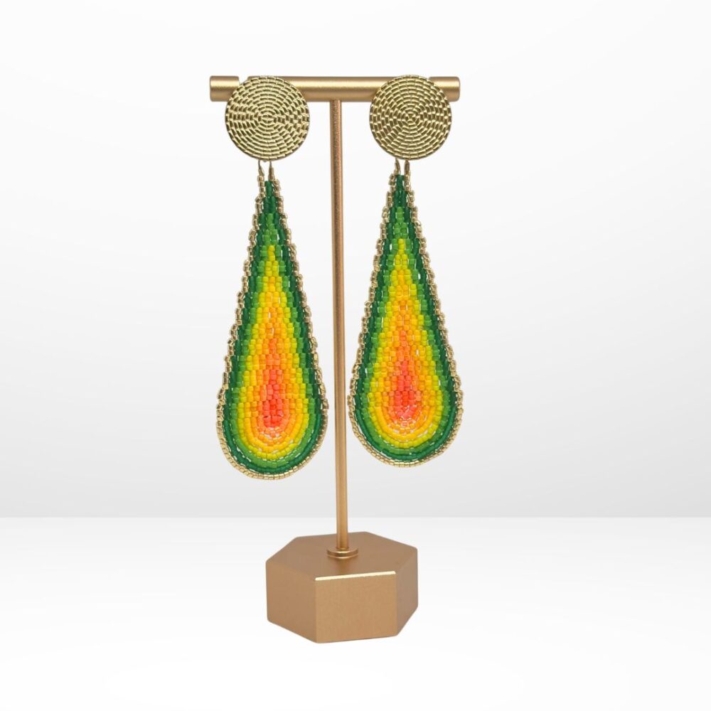 Aretes Tejidos en Miyuki - Fiesta Tropical