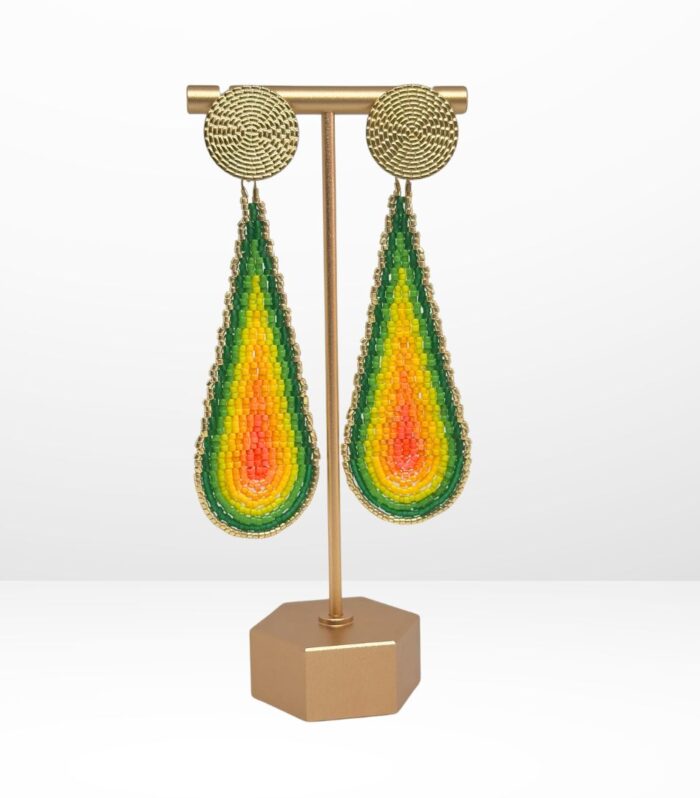 Aretes Tejidos en Miyuki - Fiesta Tropical