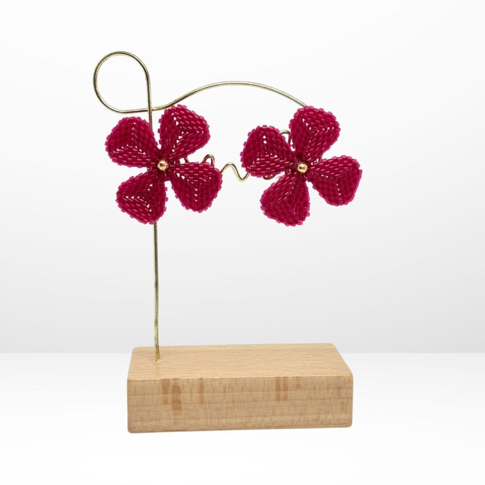Aretes Tejidos en Miyuki - Flores Tiernas