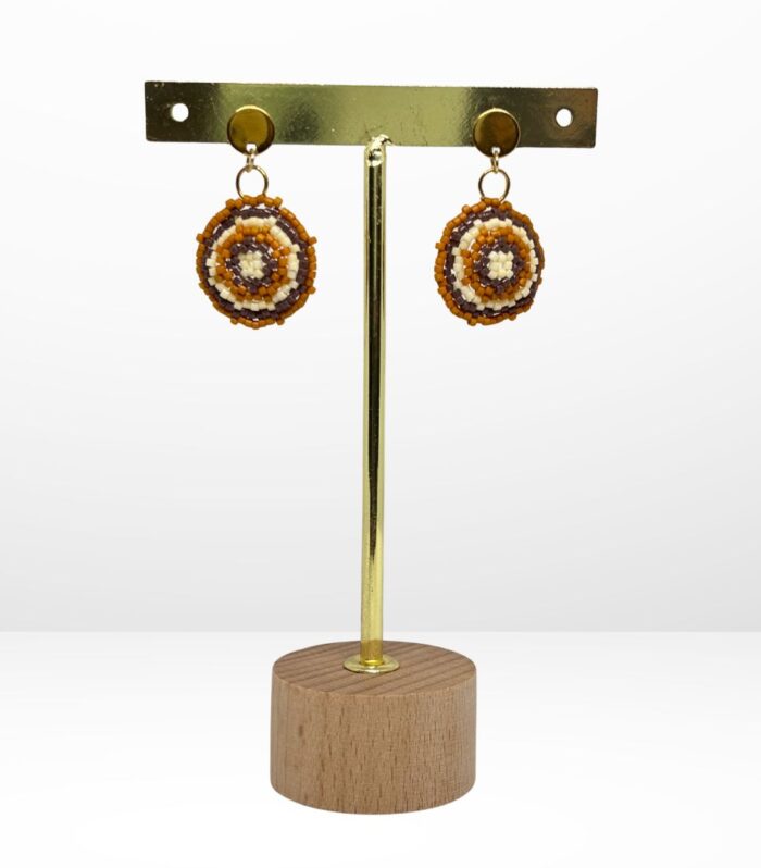 Aretes Tejidos en Miyuki -  Mandalas Tierra