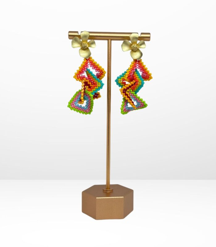Aretes Tejidos en Miyuki - Tropi Amor