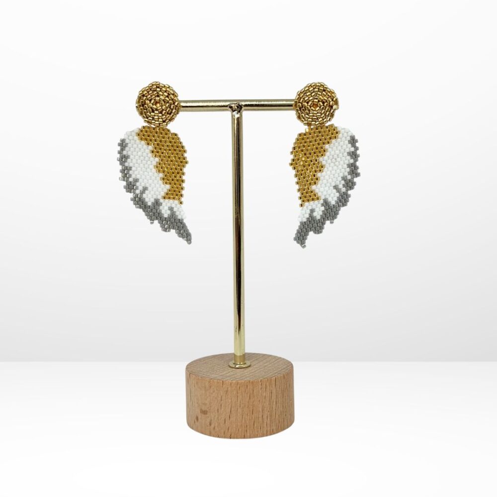 Aretes Tejidos en Miyuki - Ángel