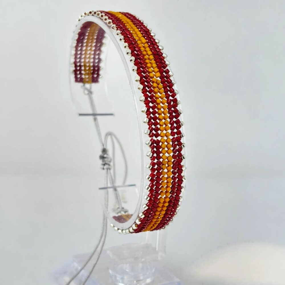 Pulsera Tejida en Miyuki - Fuego