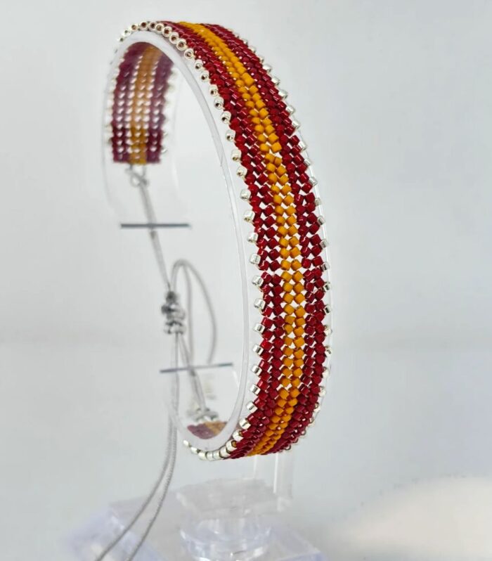 Pulsera Tejida en Miyuki - Fuego