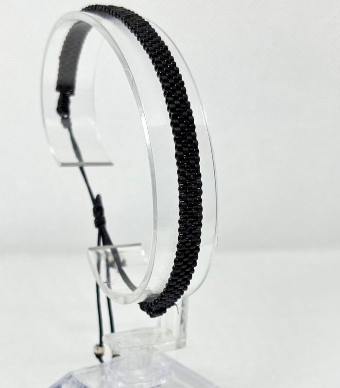Pulsera Tejida en Miyuki - Armonía Negra
