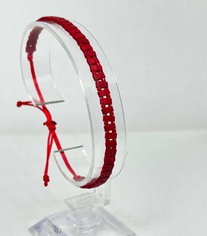 Pulsera Tejida en Tilas - Rojas