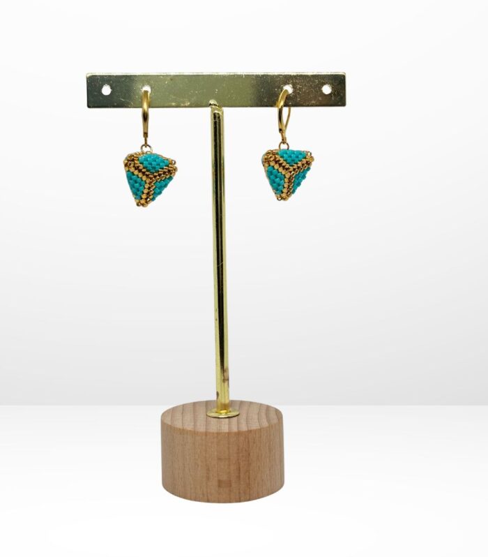 Aretes Tejidos en Miyuki - Sol Angular