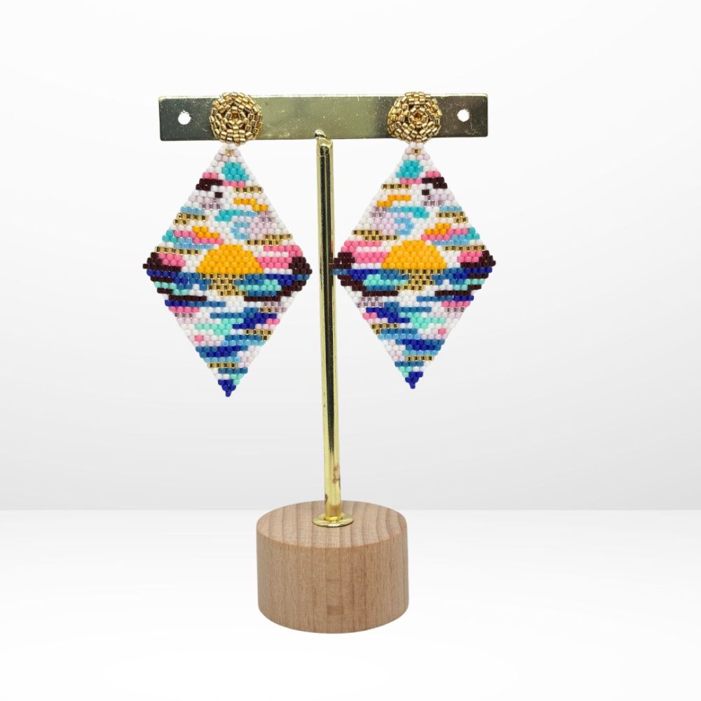 Aretes Tejidos en Miyuki -  Una tarde de verano