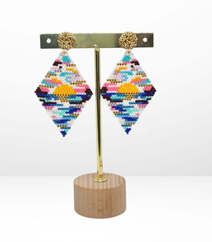 Aretes Tejidos en Miyuki -  Una tarde de verano