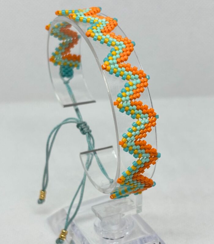 Pulsera tejida en Miyuki - Verano en zig-zag