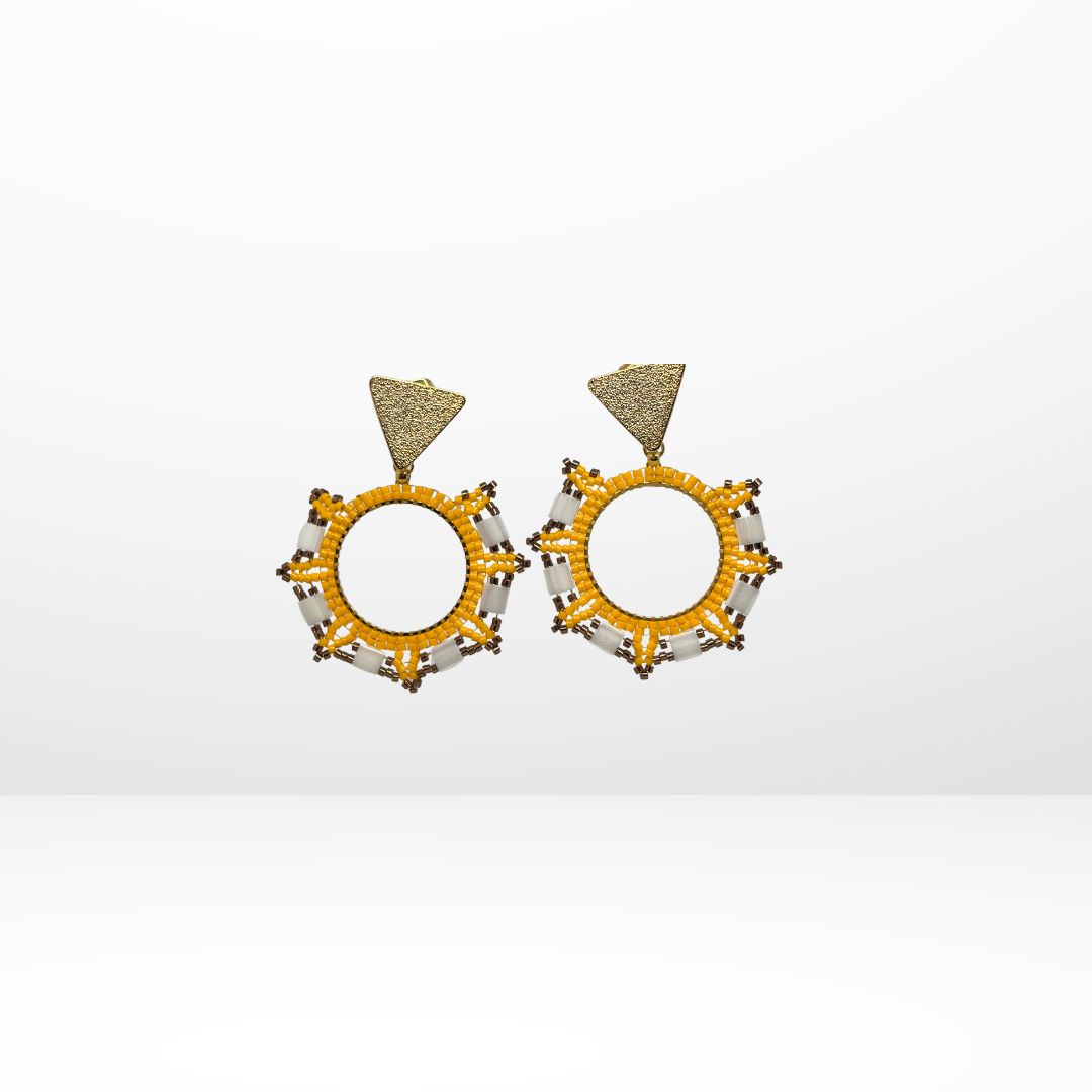 Aretes Tejidos en Miyuki -  Solsticio