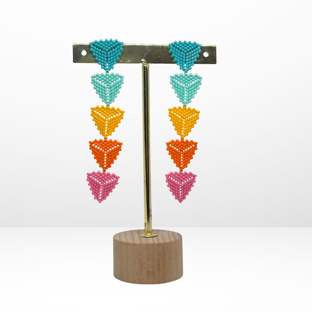Aretes tejidos en Miyuki - Valentina