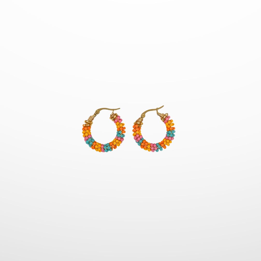 Aretes Tejidos en Miyuki -  Amanecer Costero
