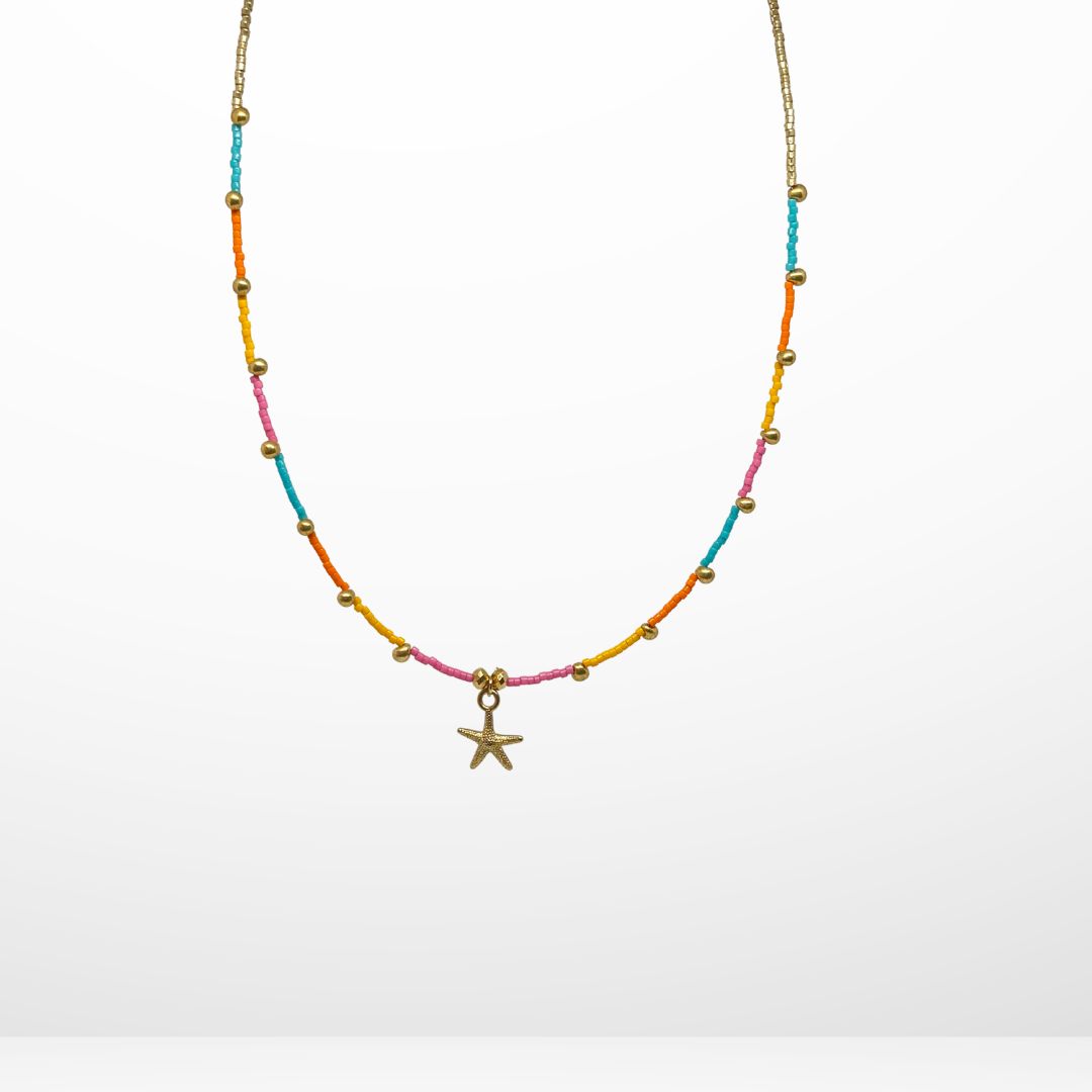 Collar Tejido en Miyuki - Amanecer Costero